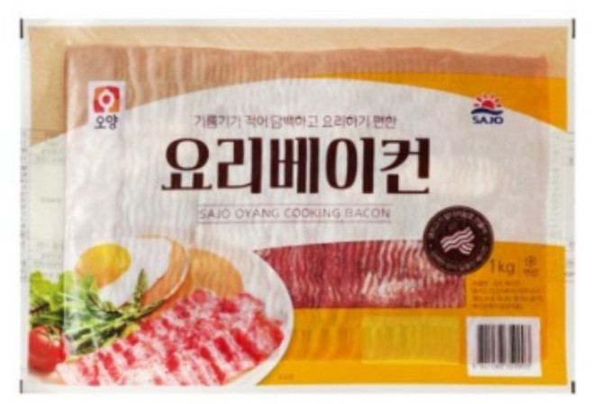 [퀴클리몰] 사조오양 요리 베이컨 1kg, 3개