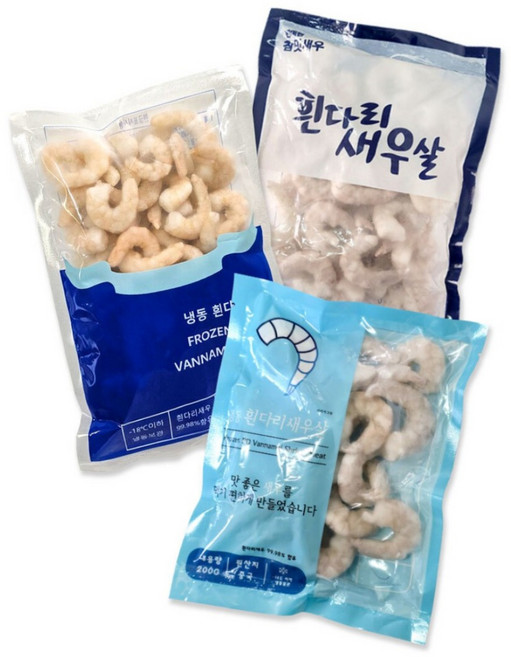 [씨기프트]냉동 손질 생 새우살 31/50 1kg (200g x 5팩) 깐새우 볶음밥 탕국 이유식, 1개, 1kg(31-50, 200g 5팩)
