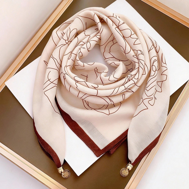 다비 여성 쁘띠 자석 스카프 2종세트