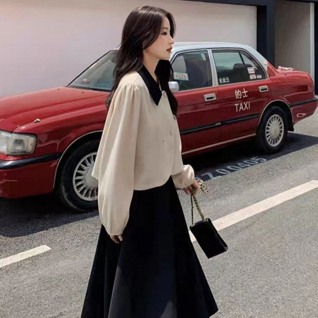 여성 트위드 코트 투피스 숏 자켓 스커트 세트