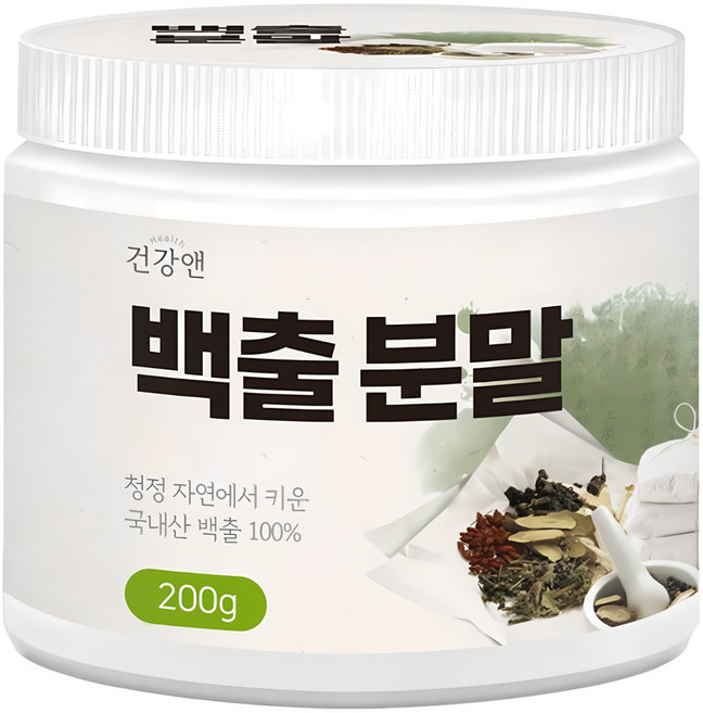 백출가루 삽주가루 백출차 삽주차 백출 분말 자연산 삽주 백출 뿌리 창출가루 삽주뿌리가루 창출백출 국산, 200g, 1개