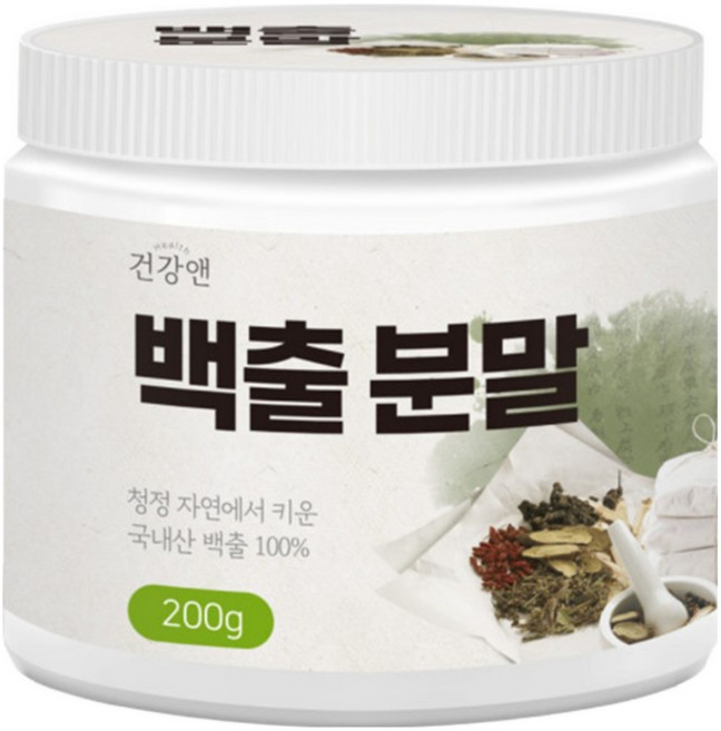 백출가루 삽주가루 백출차 삽주차 백출 분말 자연산 삽주 백출 뿌리 창출가루 삽주뿌리가루 창출백출 국산, 200g, 1개