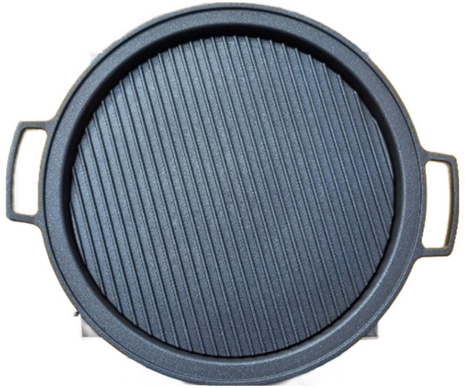 원형 그릴 코팅팬 불멍화로대 원버너 일본식 화로용 분리형 코팅 그리들, 1개