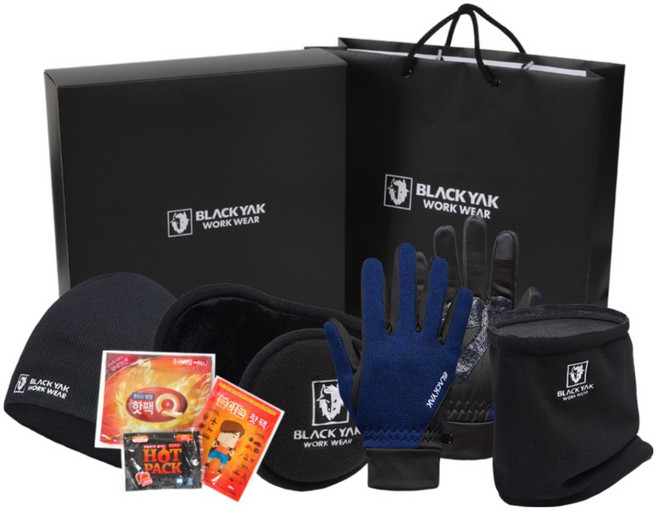 블랙야크 겨울 방한용품 비니 귀마개 보온장갑 넥워머 선물세트