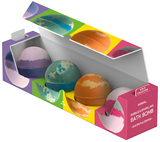 쿤달 버블 앤 스파클링 바스밤 스페이스 컬렉션 향, 200g, 4개