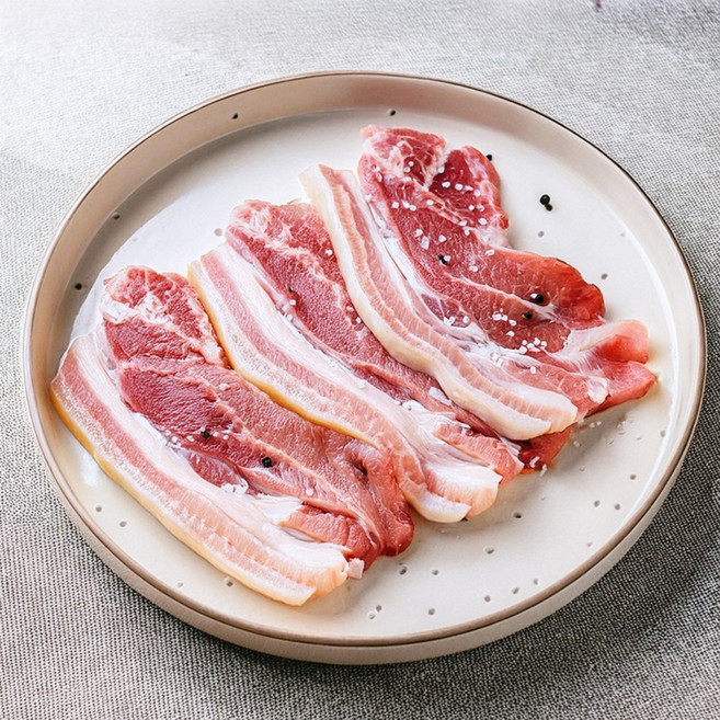 삼겹살 300g x 2팩, 600g, 1개, 두께 3cm