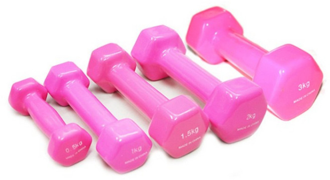 운동기구 아령 0.5kg 1kg 1.5kg 2kg 3kg 덤벨 2개1세트, 핑크아령세트, 1세트
