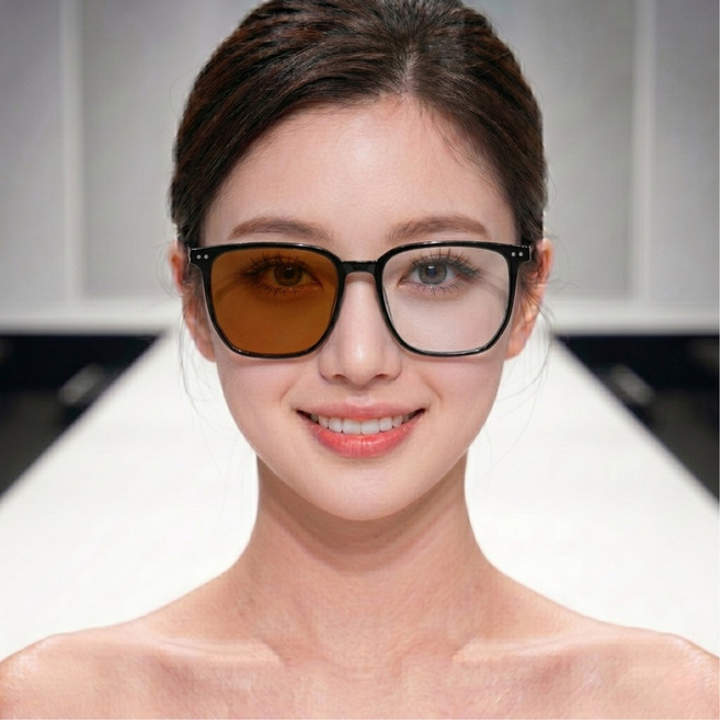 하나코코 빅사이즈 변색 안경 자외선 UV 99.99% 차단 블루라이트 차단 안경 변색 선글라스 겸용 남녀공용