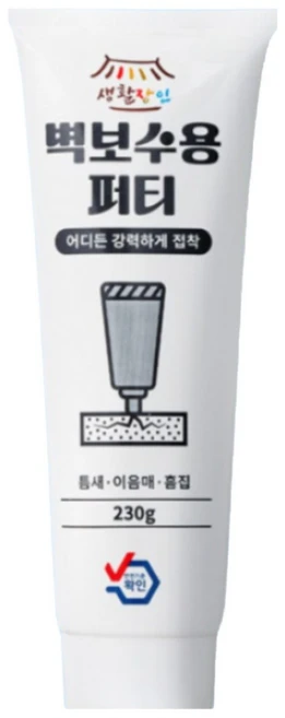 생활장인 벽보수용 퍼티 빠데 크랙 틈새차단 메꾸미, 1개 - 쿠팡