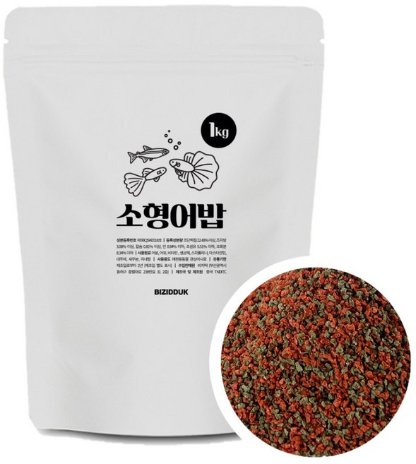 비지떡 소형어밥 1kg 3500ml 구피 열대어 네온 먹이, 1개, 3.5L