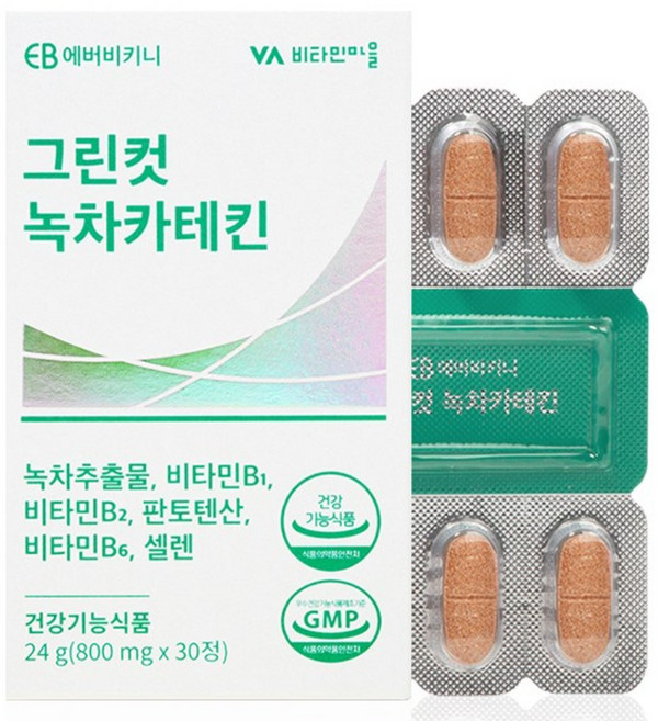 에버비키니 그린컷 녹차카테킨, 30정, 1개