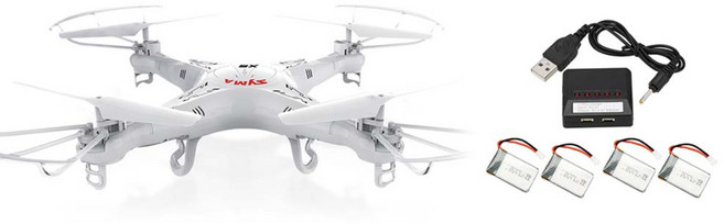 SYMA X5 입문용 어린이 초등학생 교육용 드론, 시마X5드론화이트+X5배터리4개+5구충전, 1개