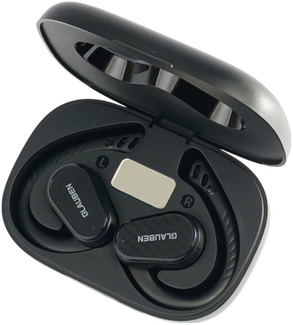 글라우벤 노이즈캔슬링 귀걸이형 블루투스 이어폰, 카본블랙, GB02