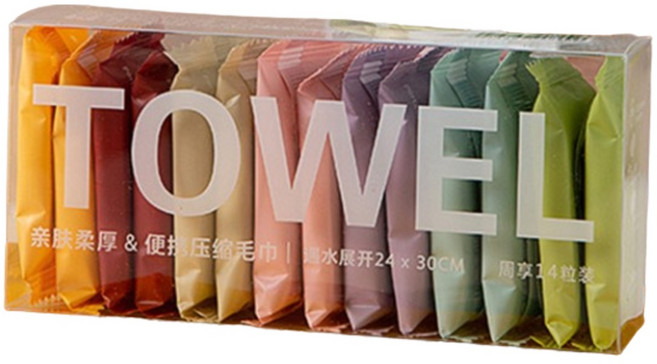 휴대용 압축 코인 타올 페이스용, 1개