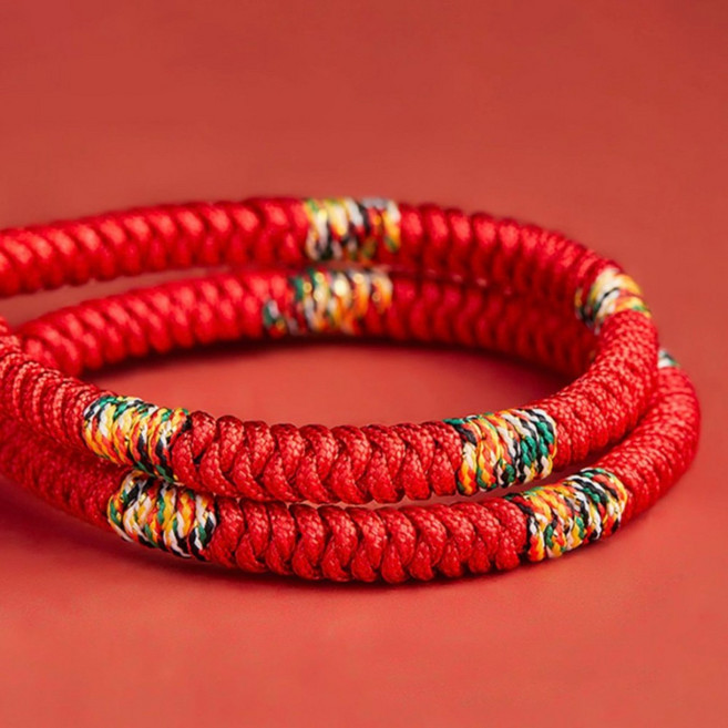 오색팔찌 불교 굿즈 포인트 액세서리 세사 용품 오색실 오방실 행사 오복 실타래 오색끈