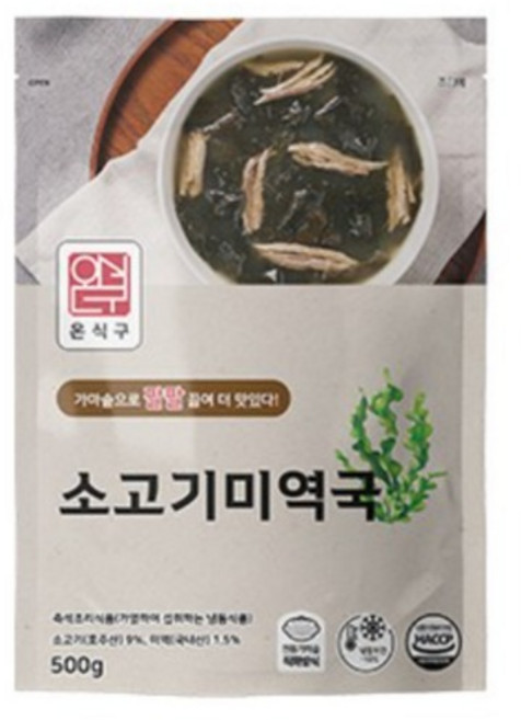 온식구 소고기미역국, 5개, 500g