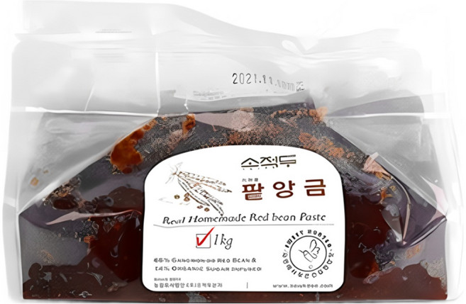 팥앙금 팥잼 국산 저당 소적두 수제 팥 560g 1kg 2kg 앙버터 베이킹 팥빙수 재료, 팥앙금 1kg(PE/실속형), 1개