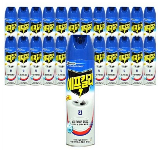 에프킬라 킨 500ml x 24개 (1박스) 파리 모기 살충제, 1.에프킬라 킨(수성)500ml 24개