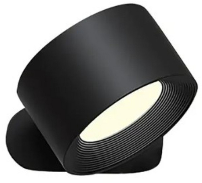 모어피크 충전식 360도 각도조절 무선 3색변환 밝기조절 무드등, 블랙