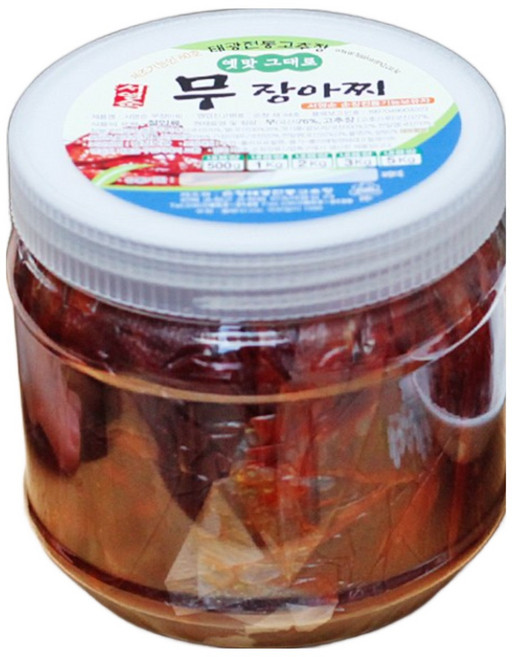 전라도 순창 고추장 무장아찌 무짠지무침 1kg 국산무 태광, 1개