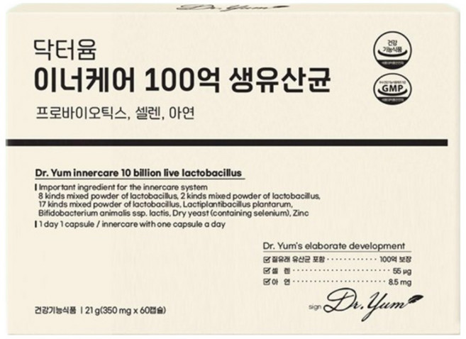 닥터윰 이너케어 100억 생유산균, 1박스, 60정