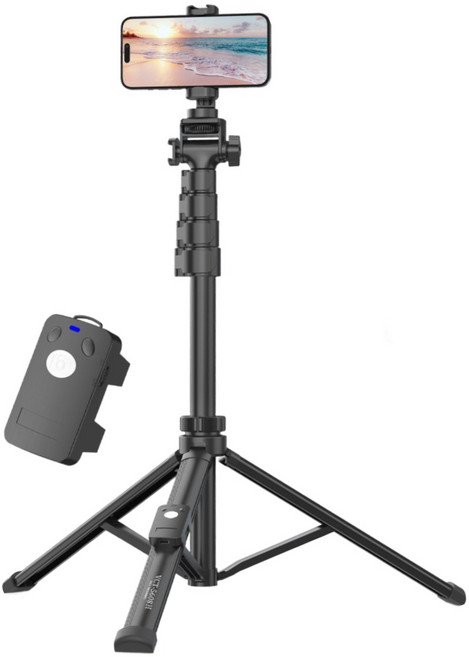 170cm 초경량 카메라/휴대폰 겸용 삼각대, 1개