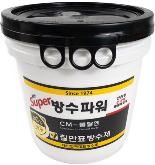 칠만표 슈퍼 방수파워 바닥 몰탈 방수제 기초 균열 보수 CM-몰탈엔, 1개