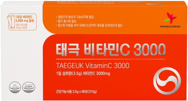 태극 비타민C 3000 고함량 비타민C 3000mg 김오곤 성분배합개발 태극삼함유 대용량, 1개, 315g