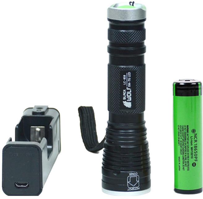 블랙울프 자전거라이트 손전등 LC-858 후레쉬, A-라이트 할인세트, 1세트