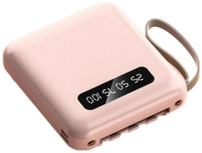 [5시건 당일배송] FOOI 파스텔 20000mAh 초고속충전 대용량 미니 보조배터리 랜턴기능, 연핑크, REGN Core Slim 201