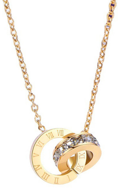 디아우드 14k 18k 로마 여자 금 목걸이 선물