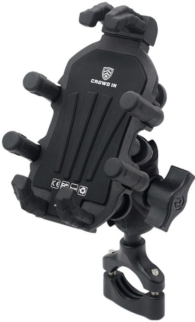 슈퍼인 자전거 핸드폰 거치대 오토바이 진동방지 핸드폰 거치대, 1개, 블랙