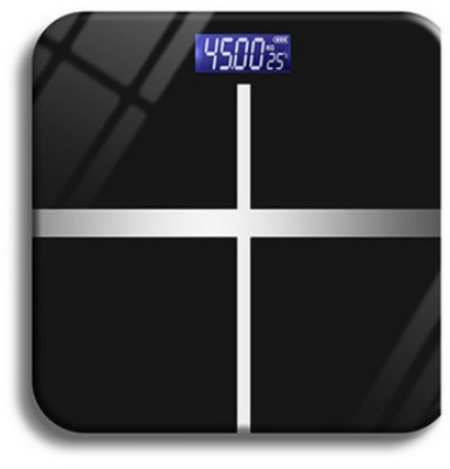 세카이젠 가정용 디지털 체중계, 블랙, 1개