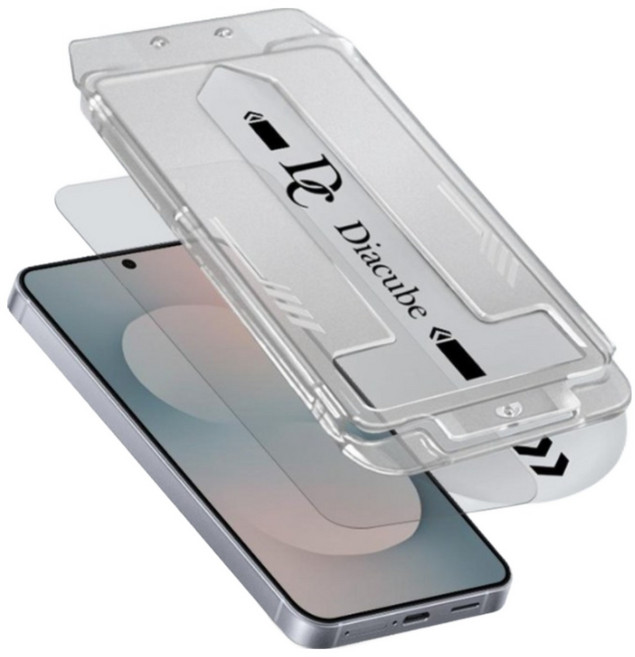 다이아큐브 갤럭시 S25FE AF 저지문 고품질 9H 강화유리 액정보호필름 Easy 자동부착 지문인식지원 2P, 2개