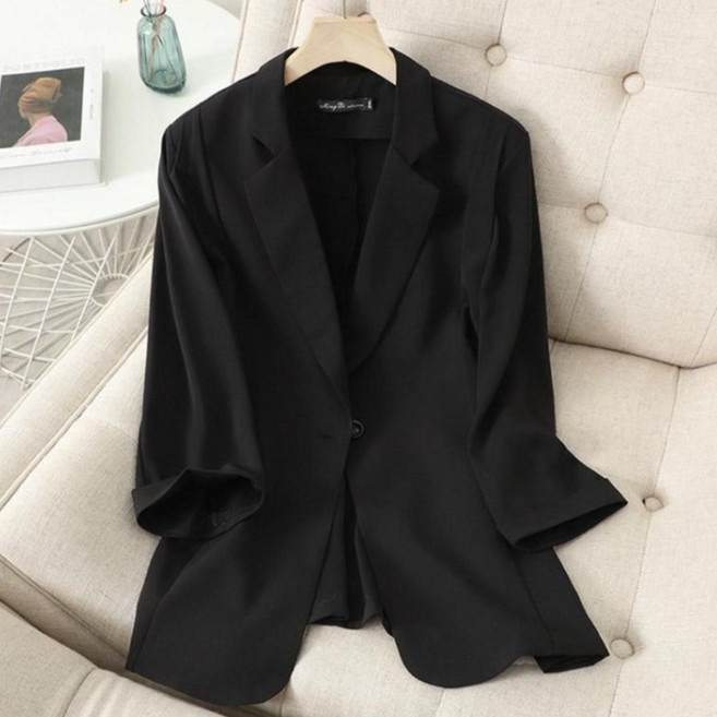 아웃사이즈 A106 빅사이즈 여름 7부 반팔 얇은 자켓