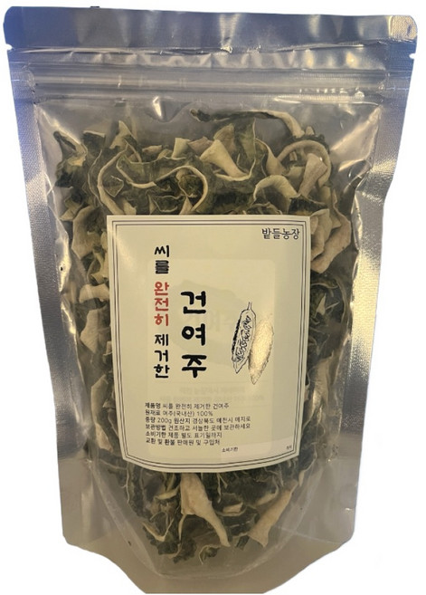 밭들농장 국내산 씨를 완전히 제거한 건여주, 200g, 1개