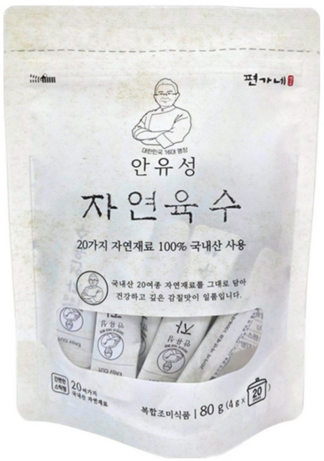 흑백요리사 안유성 100%국내산 동전육수 자연육수 코인육수 육수, 80g, 1개
