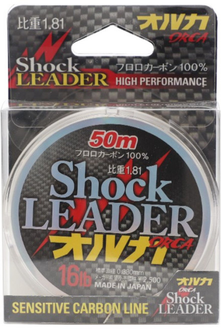 일본 원사 최강 쇼크리더 후로로카본 카본라인 낚시줄, 1개