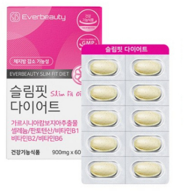 식약처인증 기능성 다이어트 중년 남성 여성 6중 기능성 칼로리 컷팅제, 12개, 60정