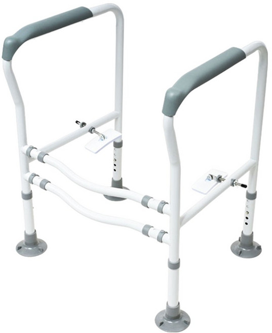 실버양품 변기 안전손잡이 보조거치대 화장실 안전바 노인, 그레이, 1개
