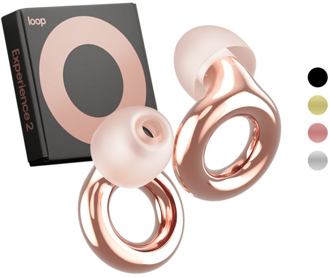 Loop 룹 이어플러그 익스피리언스 2 플러스 스포츠용 음악용 청력보호 귀마개 로즈골드, 1개입, 1개