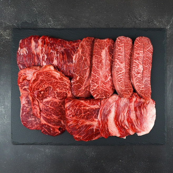 [오늘출발] 1++등급 투뿔 한우 구이용 선물세트 1.2kg 훌륭할 양 냉장 소고기 / 기본선물포장, 1세트