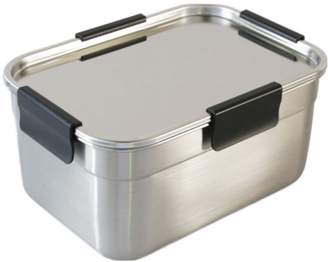 아베라 포스코304 올 스텐 밀폐용기 국산 사각 반찬통 냉동 보관 9규격, 1개, 9호 (3600ml)