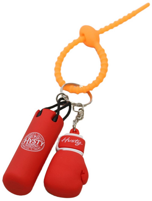글러브 샌드백 키링 복싱 MMA 백참 차키 고리 가방 걸이, 레드, 1개