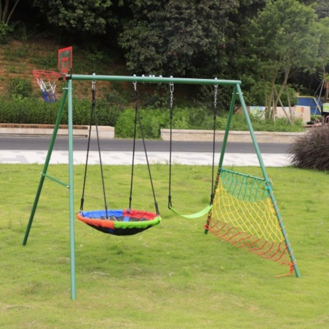 야외 캠핑 흔들 놀이터 그네 농구 어른이 철봉 축구 다기능그네 마당 고급 정원 해먹, 1개