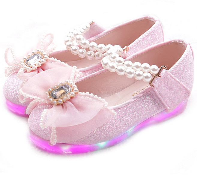 풋풋 프린세스 LED 구두 라이팅구두 발광구두 여아구두 봄구두 신학기기구두 공주구두