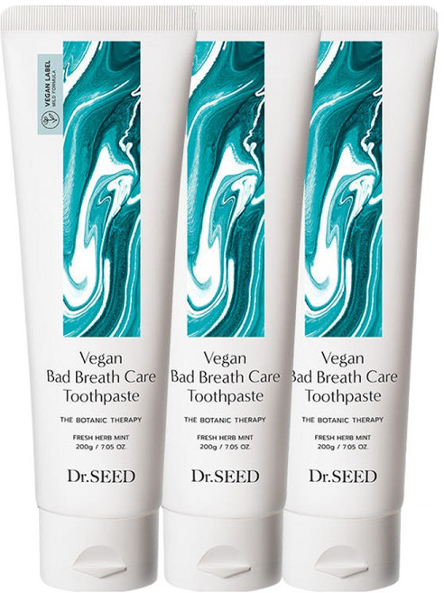 닥터시드 구취케어 치약, 200g, 3개