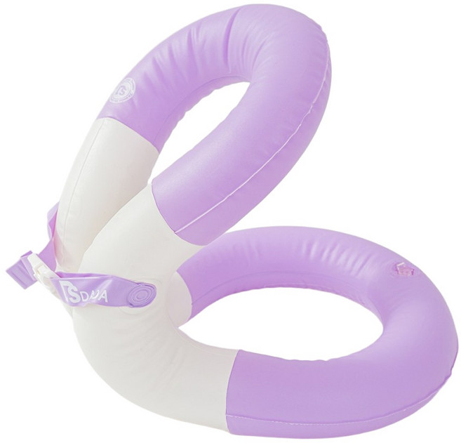 다다 어린이 넥튜브 튜브 키즈 수영 물놀이 구명조끼, 라벤더 퍼플