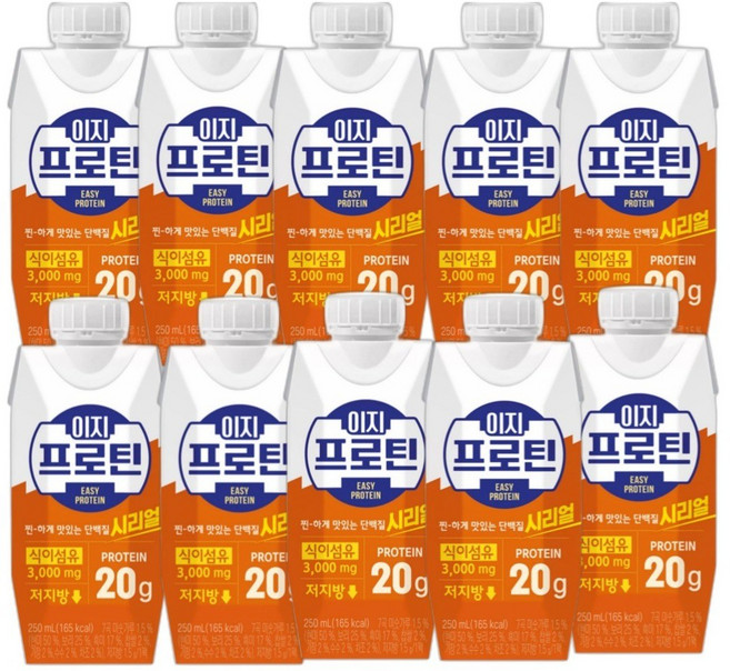 롯데웰푸드 이지프로틴 시리얼 드링크, 250ml, 10개