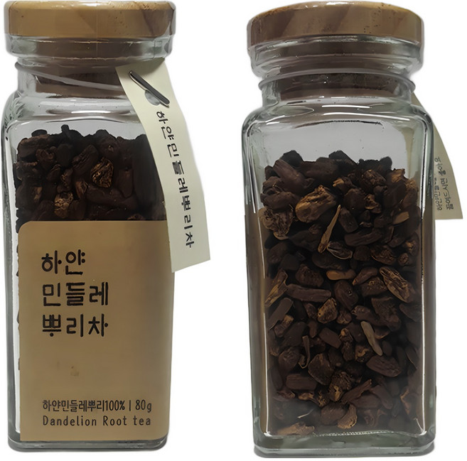 [양구민들레] 무농약 직영재배 토종 하얀 민들레뿌리차 100% 80g /스텐 차 거름망 포함, 1세트, 1개입